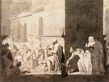  louis pintura art%c3%adstica - Homero recitando sus versos a los griegos Neoclasicismo Jacques Louis David